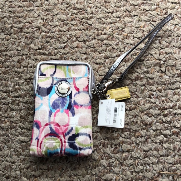 Coach Handbags - Rainbow Coach phone wristlet NEW WITH TAGS